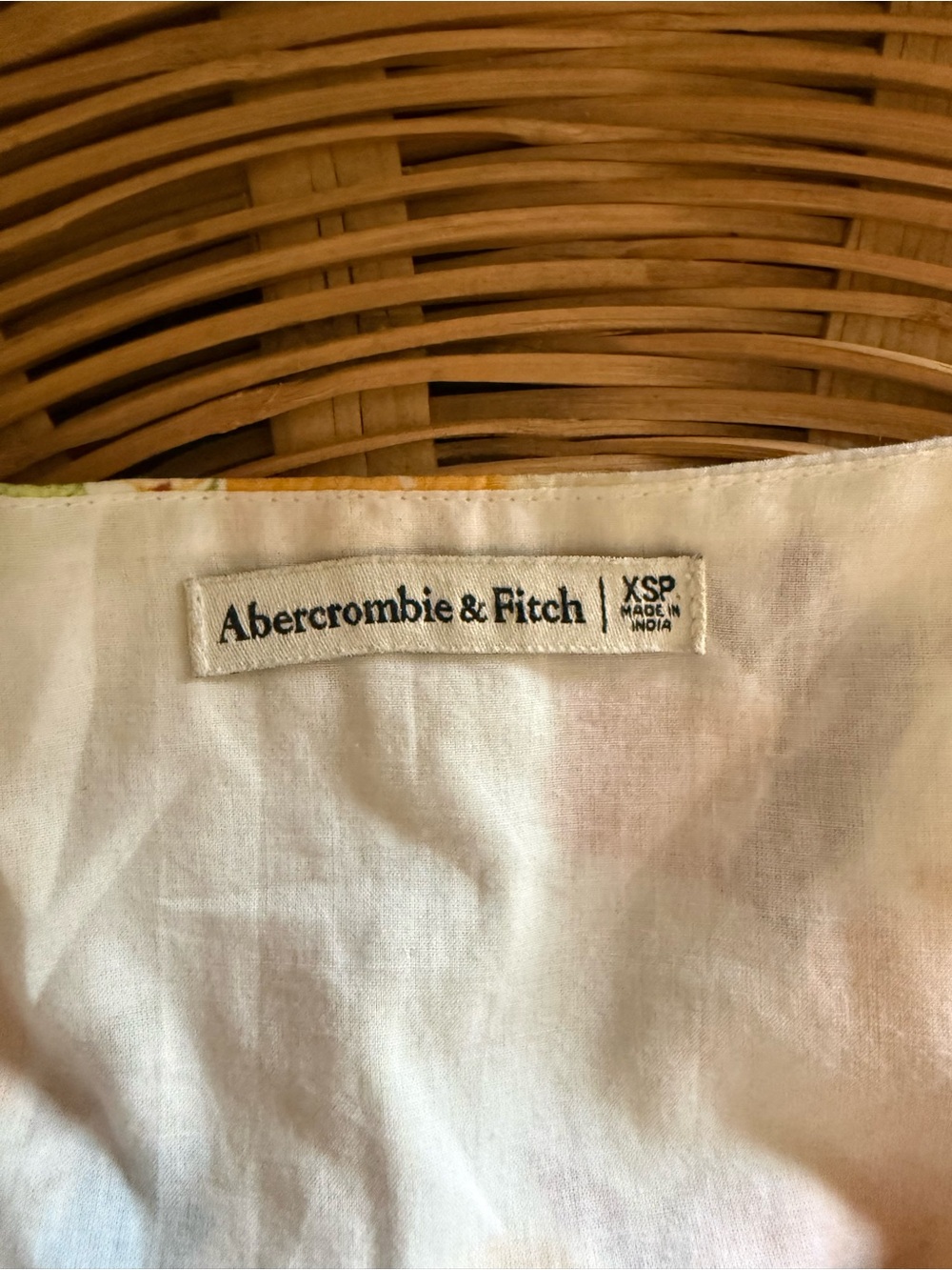 Abercrombie & Fitch White Midi Dress with Yellow Floral Print - Picture 4 of 4